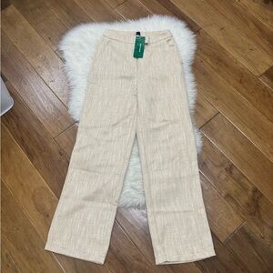 SHEIN Cream Textured Pants